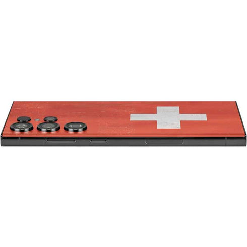 Switzerland Flag Distressed Galaxy Skins